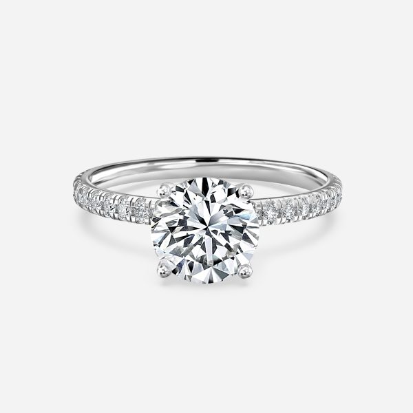 De La Luna Round Diamond Band Engagement Ring