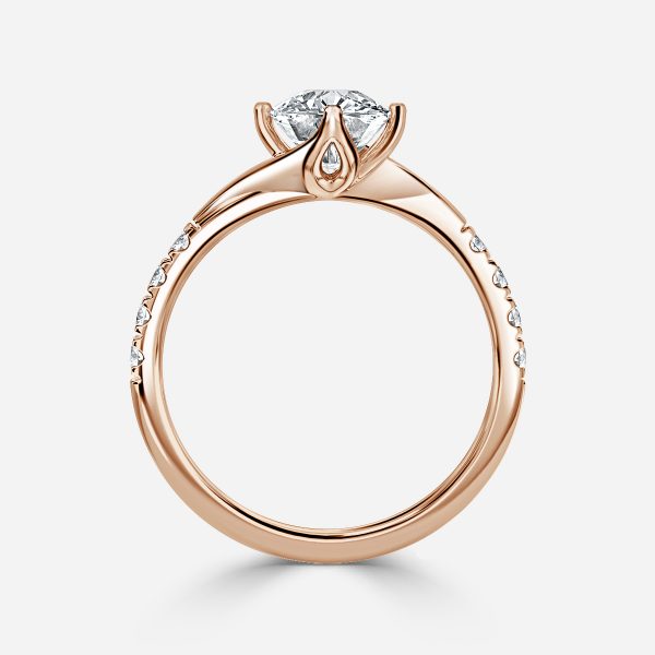 Cushion Diamond Band Engagement Ring