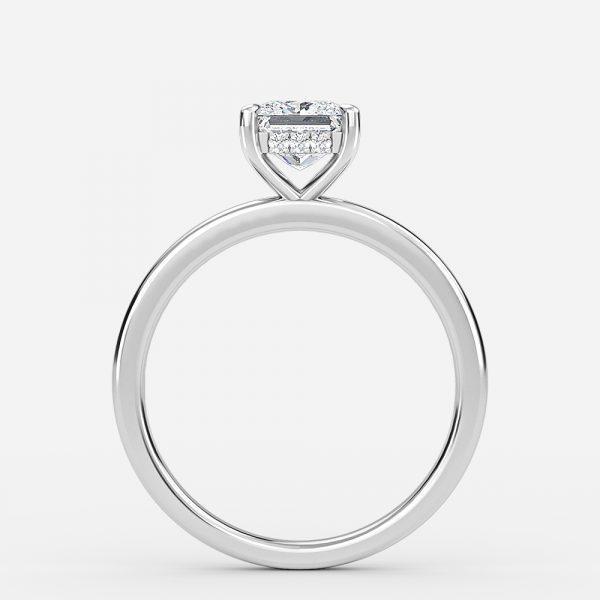 Princess Hidden Halo Engagement Ring