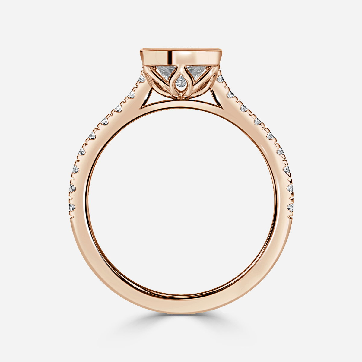 Princess Bezel Engagement Ring