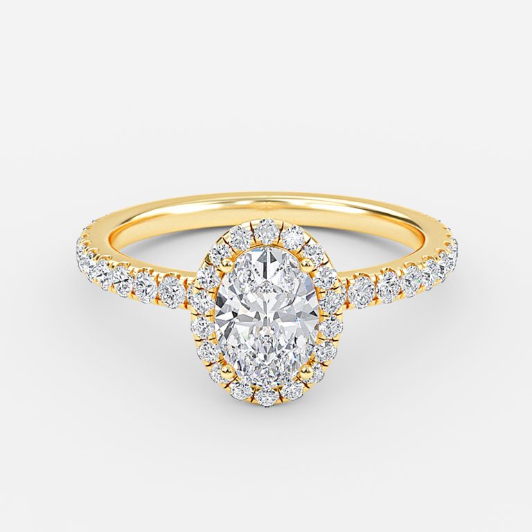Oval Halo Engagement Ring