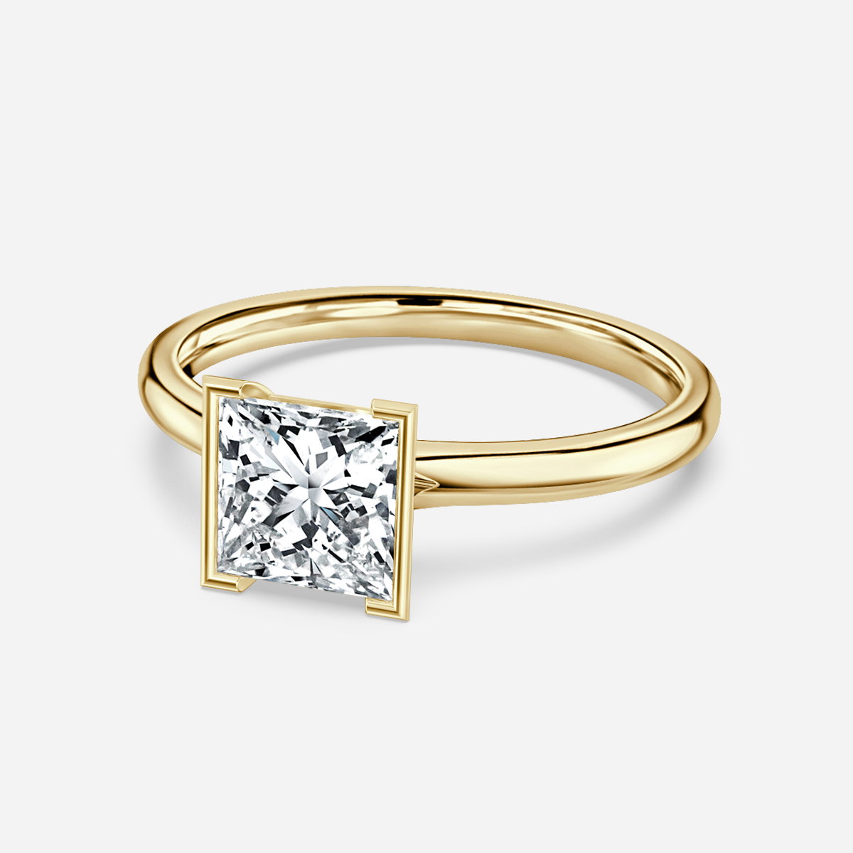 Princess Bezel Engagement Ring