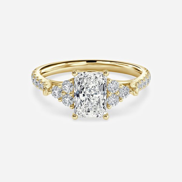Radiant Cluster Engagement Ring